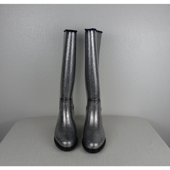 MELISSA Thermal Seasonal Rainboots Women's Boots Silver Lugged New Size 6 - Picture 5 of 11
